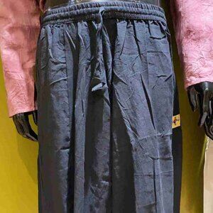 Cotton Harem Pants - Solid Color (Black)